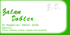 zalan dobler business card